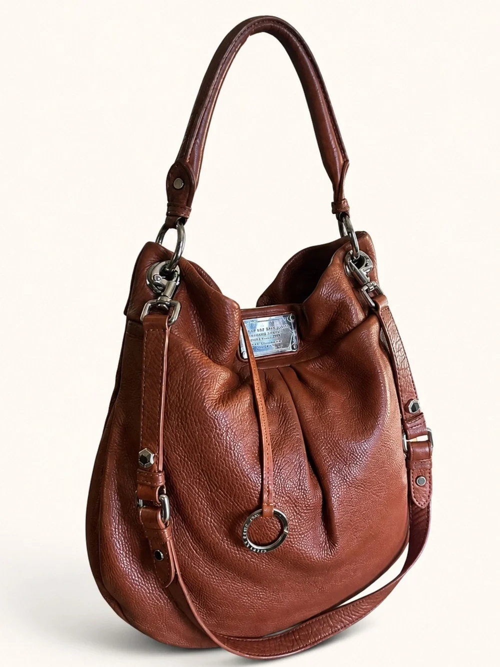 Marc by Marc Jacobs Classic Q Lil Ukita Brown Leather Hobo Crossbody Dust Bag